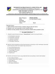 Contoh soal essay front office beserta jawabannya. Soal Front Office Xi Akp