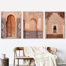 Our moroccan canvas art is stretched on 1.5 inch thick stretcher bars and may be customized with your choice of black, white, or mirrored sides. Orient Ornaments Posters And Prints Morocco Wall Art Travel Photography Pictures Art Canvas Painting For Living Room Home Decor Painting Calligraphy Aliexpress