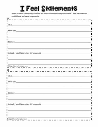 As a alternative to making statements like I Feel Statements Worksheets