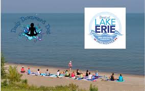 Beach Yoga Classes In Huron Vermilion Sandusky Ohio The Daily Downward Dog Beach Yoga Erie Beach Lake Erie