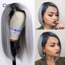 Maybe you would like to learn more about one of these? Pre Plucked Brazilian Remy Side Part 1b Grey Bob With Baby Hair Slayyyyage Boutique
