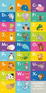 Kakemonodeco Illustration D Animaux Rigolos Et Colores Pour Apprendre L Alphabet Tout En S Amu Alphabet Enfant Cahier De Maternelle Jeux Educatif Pour Enfant