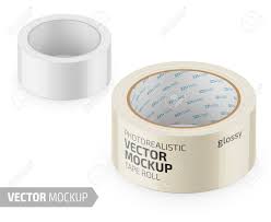Download White Glossy Cello Tape Roll Photo Realistic Packaging Mockup Royalty Free Cliparts Vectors And Stock Illustration Image 109628249