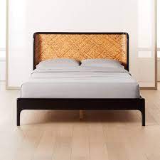 Create the perfect bedroom oasis with furniture from overstock your online furniture store! Miri Black And Rattan Bed Cb2