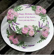 Birthday Cake For Wife Images Happy Birthday Cake Images Wishes For My Wife Buttercream Decorating Cake Decorating Pretty Cakes