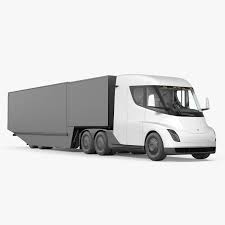 Electric Semi Truck Tesla With Trailer Simple Interior 3d Model Ad Truck Tesla Electric Semi Semi Trucks Tesla Trucks