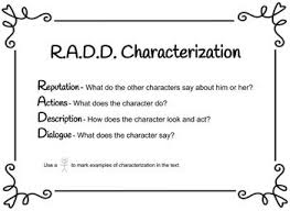 characterization radd anchor chart by hooray ela tpt