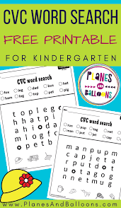 Cvc Word Search For Kindergarten Planes Balloons Let S Make Learning Fun In 2020 Cvc Words Cvc Word Activities Cvc Words Kindergarten