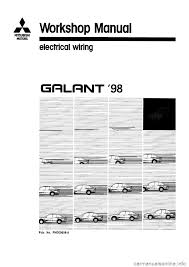 2003 mitsubishi galant wiring diagram data diagrams left. Mitsubishi Galant 1998 8 G Electrical Wiring Diagram Workshop Manual 38 Pages