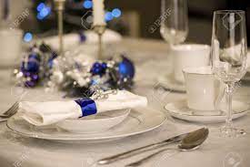 Tips for making photo gifts. Elegant Blue And White Christmas Table Setting Stock Photo Picture And Royalty Free Image Image 5876263