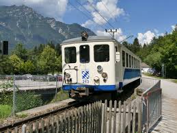 The bavarian zugspitze railway (german: Bayerische Zugspitzbahn Zahnradbahn Alpintreff