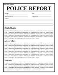 The charges against the person may not be dropped immediately, even. 20 Police Report Template Examples Fake Real á… Templatelab
