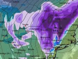 New York snow bomb to return as temperatures plunge and maps turn haunting shade of purple