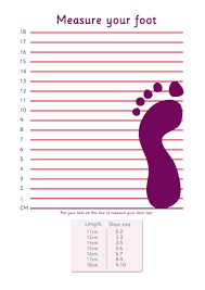 early learning resources shoe size chart