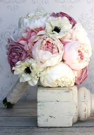 Silk Bride Bouquet Peony Flowers Pink Cream Purple Shabby Chic Wedding Decor Item Number 140291 Peony Bouquet Wedding Bride Bouquets Wedding Bouquets