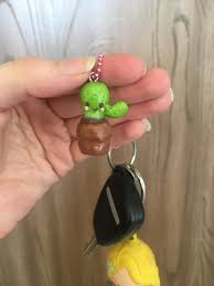 Someone pointed out to me that since leather is animal skin, the spines of the cactus are going to cling to it just like it would my own skin. Jax Fact I Like To Make Little Polymer Clay Keychains I Made This Little Cactus Last Night Petitepeaches