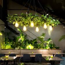 Ceiling fake ivy room decor. Wagon Wheel Restaurant Ceiling Light Rural Iron 3 4 6 Head Green Chandelier With Fake Ivy Deco Beautifulhalo Com