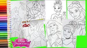 Nice drawing of jasmine flying on a magic carpet with aladdin. Disney Princess Ariel Cinderella Jasmine Belle Mulan Aurora Compilation Coloring Pages Youtube