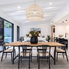 Beautiful Ambience Created In The Heart Of This Home By Churpatbuilding Using Our Hkliving Wicker Penda Dining Room Pendant Interior Design Dining Home Decor