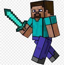 Where can i find sword art in minecraft? Clip Free Minecraft Steve Clipart Minecraft Steve Holding Diamond Sword Png Image With Transparent Background Toppng
