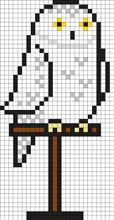 Hedwig By Tashar H On Kandi Patterns Harry Potter Perler Beads Harry Potter Crochet Harry Potter Cross Stitch Pattern