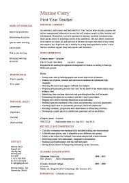 Well skilled, educated followed by internship like to achieve good progress in my career through all my best subject knowledge and great teaching efforts. First Year Teacher Resume School Sample Example Templates Job Description Teaching Pupils