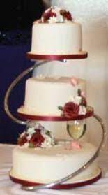 5 out of 5 stars. Three Tier Cake Stand Turns Three Cakes In Different Sizes Into A Layered Wedding Cake Wedding Cake Stands Wedding Cake Decorations Wedding Cheesecake