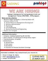 Gae resources was incorporated in february 1995 as stampform industries sdn bhd. Jawatan Kosong On Twitter Dear Graduates We Have Good News Teamcons Resources Sdn Bhd Is Currently Looking For Protege Rtw Trainee Hurry Up And Send Your Resume To Hrtcrsb Gmail Com Kindly Refer