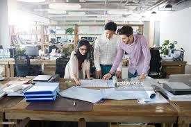 Stock Photo Architects Working In The Office Office Pictures The Office Still Image