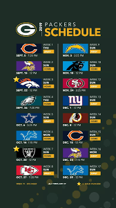 2019 Schedule Packers Schedule Green Bay Packers Packers