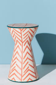 Twill Ceramic Indoor Outdoor Side Table Ceramic Stool Outdoor Side Table Side Table