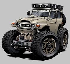 Tandem Offroad Online Store On Instagram We Had Nitrouzzz Draw Us A Badass Little Fj40 With 612 S And Furyoffroadtires Jeep Drawing Cool Car Drawings Fj40