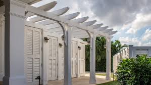 Round, wood, columnseither smooth or flutedin the years gone by, round columns were expensive and difficult to make using traditional methods. Modern Pergola For Homes Upgrade Your Outdoor Space With A Vinyl Pergola