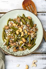 Rezept Asia Hack Pfanne Mit Bohnen Und Gesalzenen Cahewkernen Buschbohnen Rezept Gerichte Mit Hackfleisch Rezepte