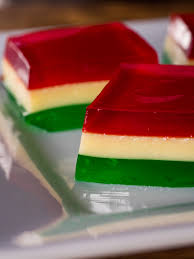 Layered christmas gelatin salad · dissolve strawberry gelatin in boiling water. Christmas Ribbon Jello 12 Tomatoes