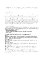 2) menyangkut hubungan sosial antar kelompok pada saat tertentu. Doc Pengertian Masyarakat Choirul Nizar Academia Edu