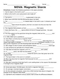 Nova Magnetic Storm Worksheet Answer Key Doc Template Pdffiller