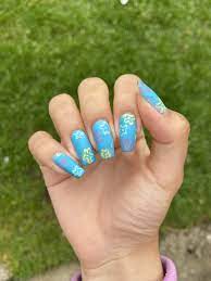 Spongebob Nails Spongebob Nails Acrylic Nails Coffin Short Anime Nails
