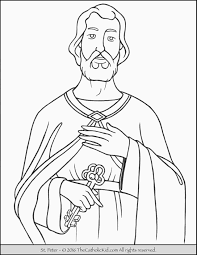 Peter Coloring Sheet Sunday School Coloring Pages Saint Coloring School Coloring Pages