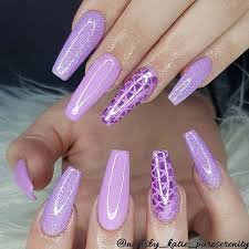 Enchanting flower nail designs and pink flower nail designs 29 ideas. 21 Lavender Coffin Nails That Are Perfect For Spring Stayglam