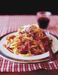 Bucatini With Pancetta Tomato And Onion Lidia Italian Recipes Tasty Pasta Lidia S Recipes