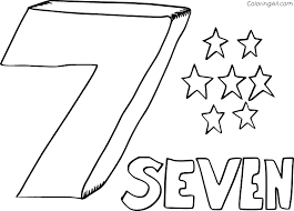 Number seven activity coloring page. Number 7 Coloring Pages Coloringall