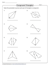 Raven merly write an informal proof for each of the following problems. Congruent Triangles Worksheets