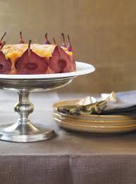 Gateau A La Pate D Amandes Et Aux Poires Au Vin Rouge Ricardo Recipe In 2020 Red Wine Recipe Marzipan Cake Recipes