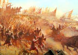 Charge Of The Qin Dynasty Army During The Warring States Period Ancient China Ancient China Chinese History War Art