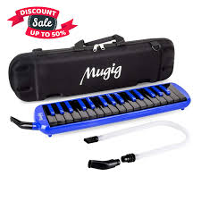 Mugig Melodica 32 Keys C Key Piano Keyboard Inspired Instrument Portable Phosphor Bronze Reed Suitable For Practice Teaching Or Stage