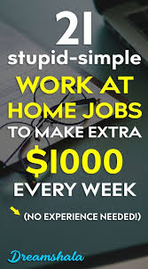 21 Genuine Work At Home Jobs That Pay Weekly Work From Home Jobs Home Jobs Earn Money From Home