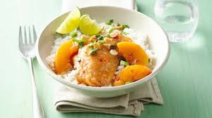 Cuisses De Poulet Aux Peches Cookeo Un Delice Du Cookeo Plat Avec Du Riz Cuisses De Poulet Plat Principal