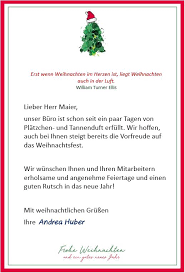 Eine vorlage kostenlos zum download. Geschaftliche Weihnachtsbriefe An Mitarbeiter Kunden Co