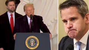 Immediately after swearing in, Trump rips "crying lunatics" Liz Cheney and  Adam Kinzinger, says they turned against him because he didn't want to k*ll  people in wars., The comments come after Biden ...